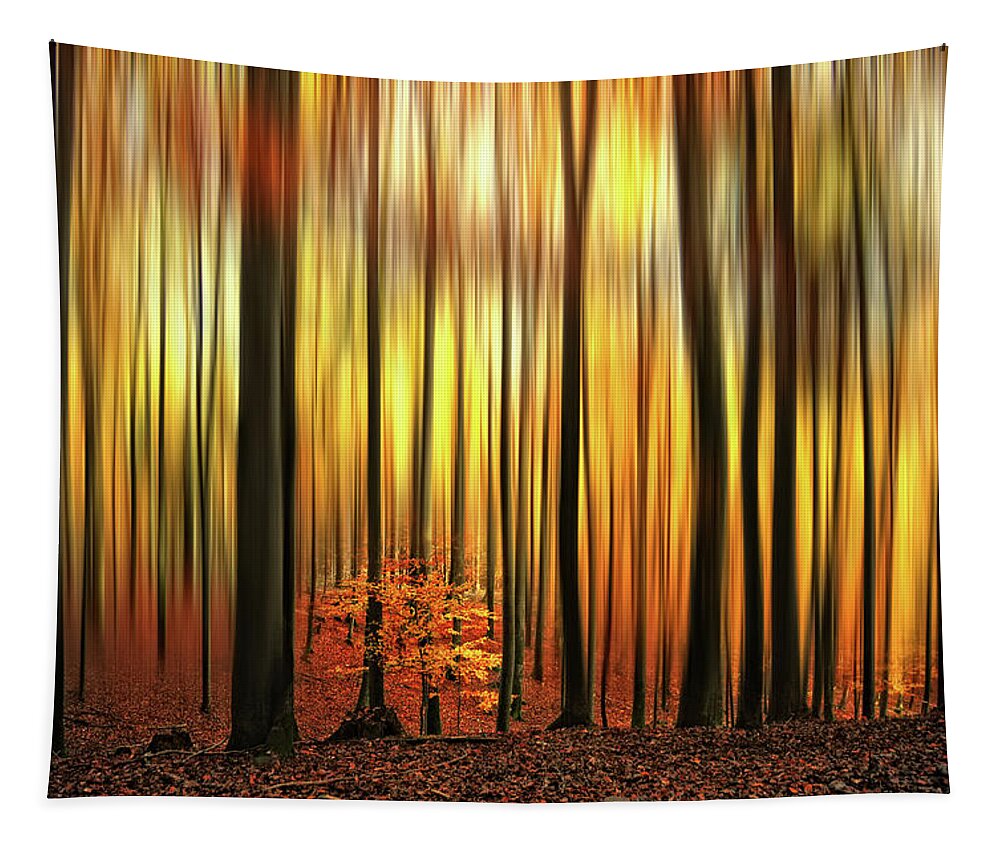 Forest Tapestry featuring the photograph Firewall by Philippe Sainte-Laudy
