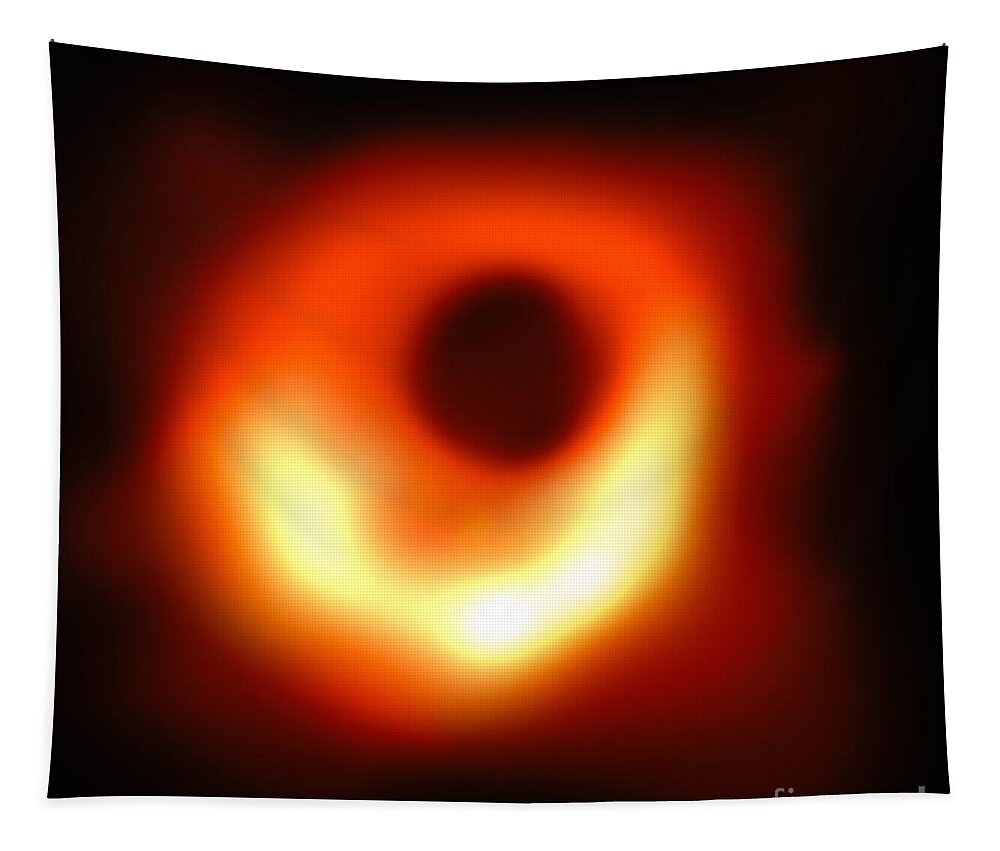 Black Hole Tapestry featuring the photograph First Black Hole Picture by Benny Marty