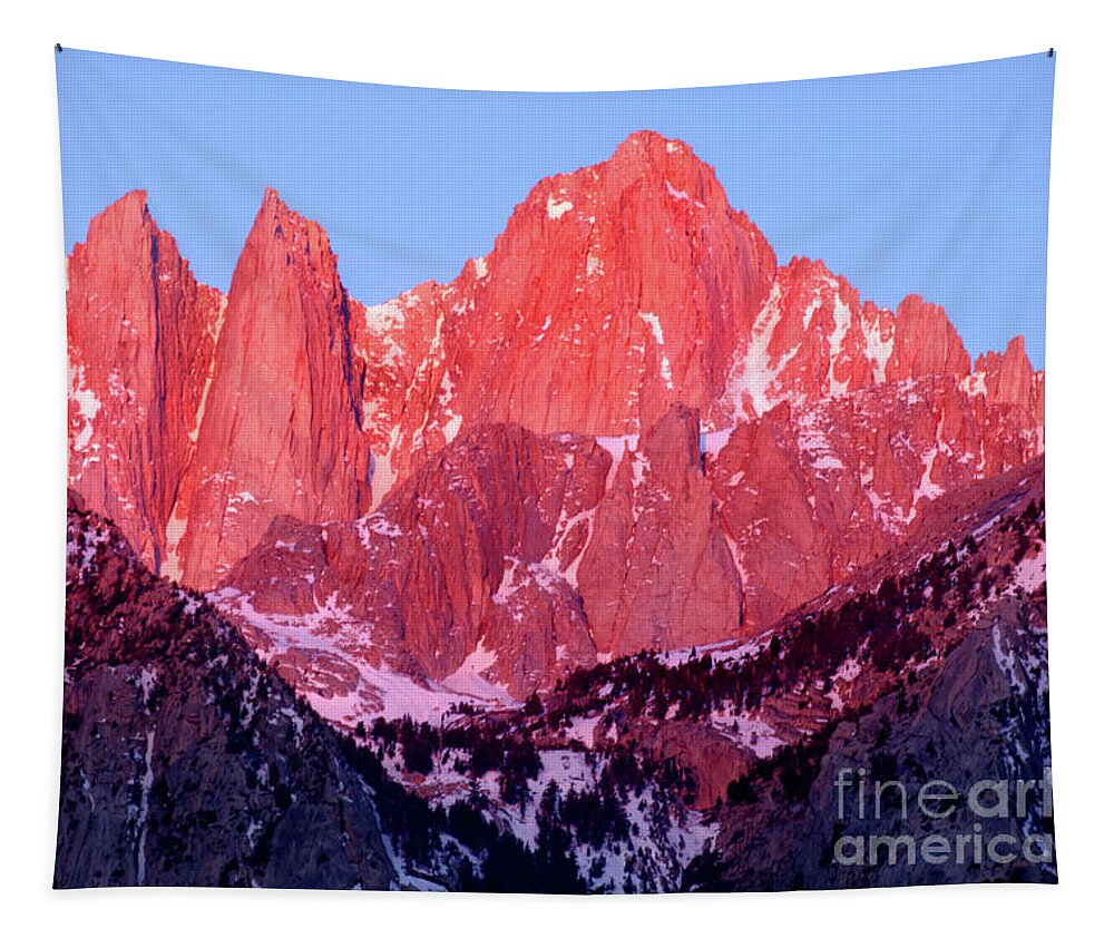 Mountain Tapestry featuring the photograph First Light, Mount Whitney by Douglas Taylor