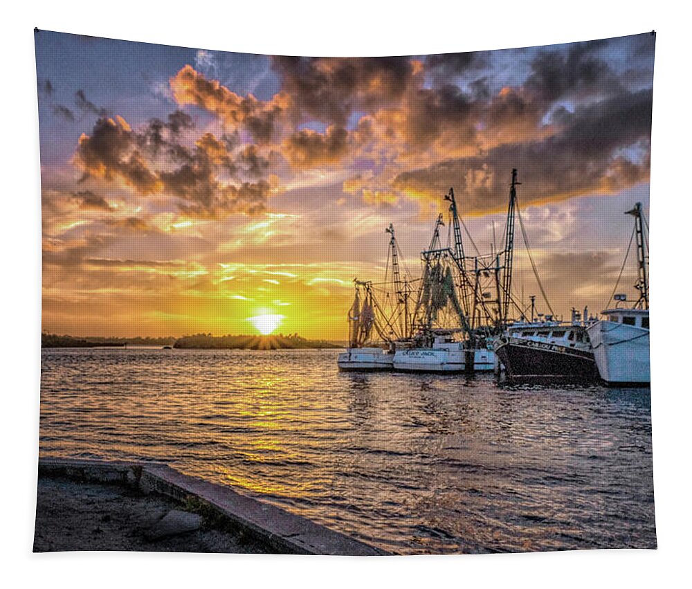  Yard Animals Tapestry featuring the photograph Fishing Boats II by Tom Singleton