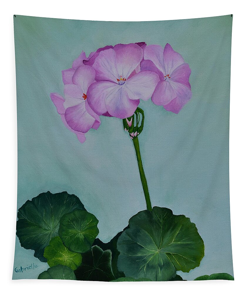 Flowers Tapestry featuring the painting Flowers by Gabrielle Munoz
