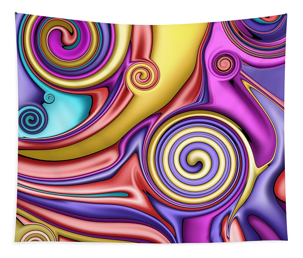 Hurricane Tapestry featuring the painting Fluid Painting Colorful by Patricia Piotrak