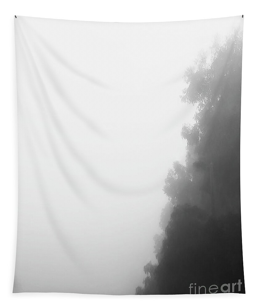 Black And White Tapestry featuring the photograph Foggy Morning by Fei A