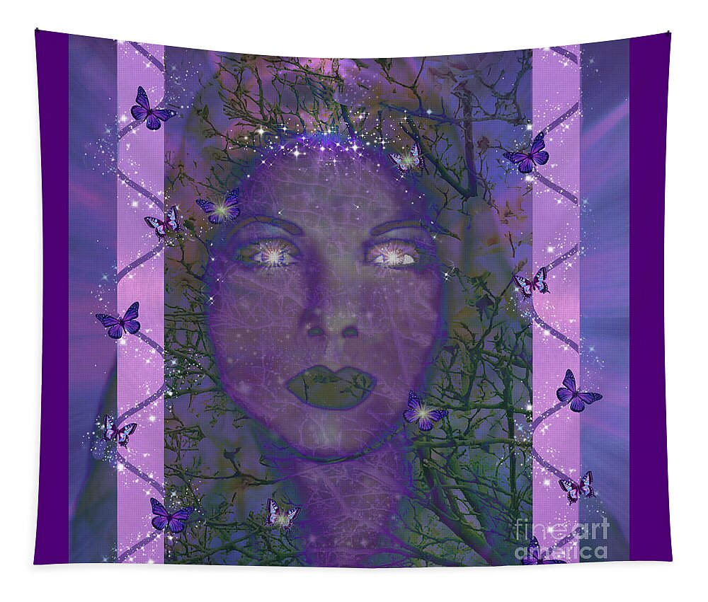 Spring Tapestry featuring the mixed media Forever In Spring by Diamante Lavendar