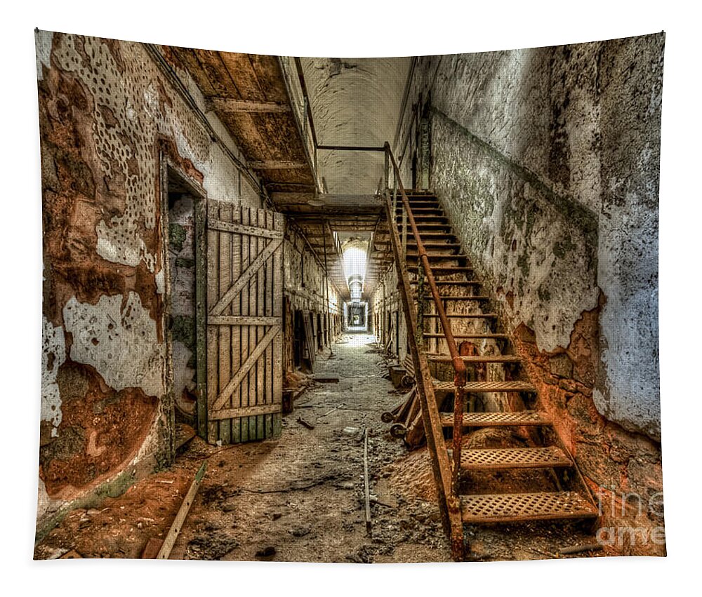 Stairways Tapestry featuring the photograph Forgotten Stairway by Anthony Sacco