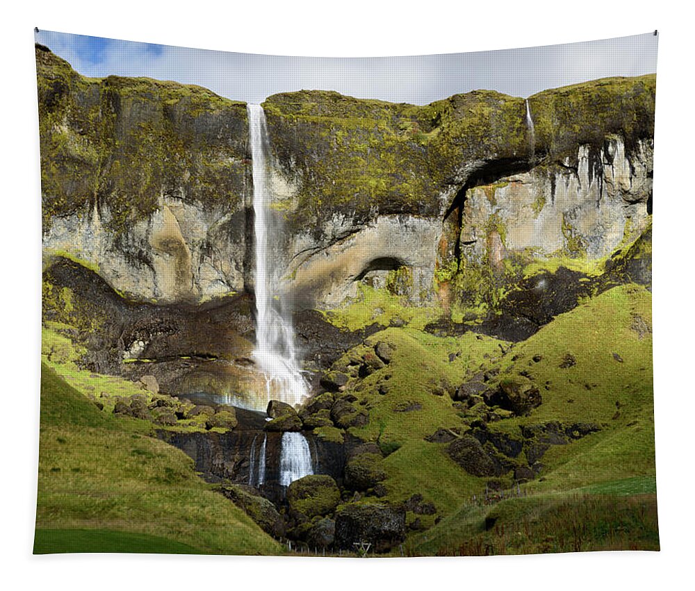 Iceland Tapestry featuring the photograph Foss a Sidu waterfall by RicardMN Photography