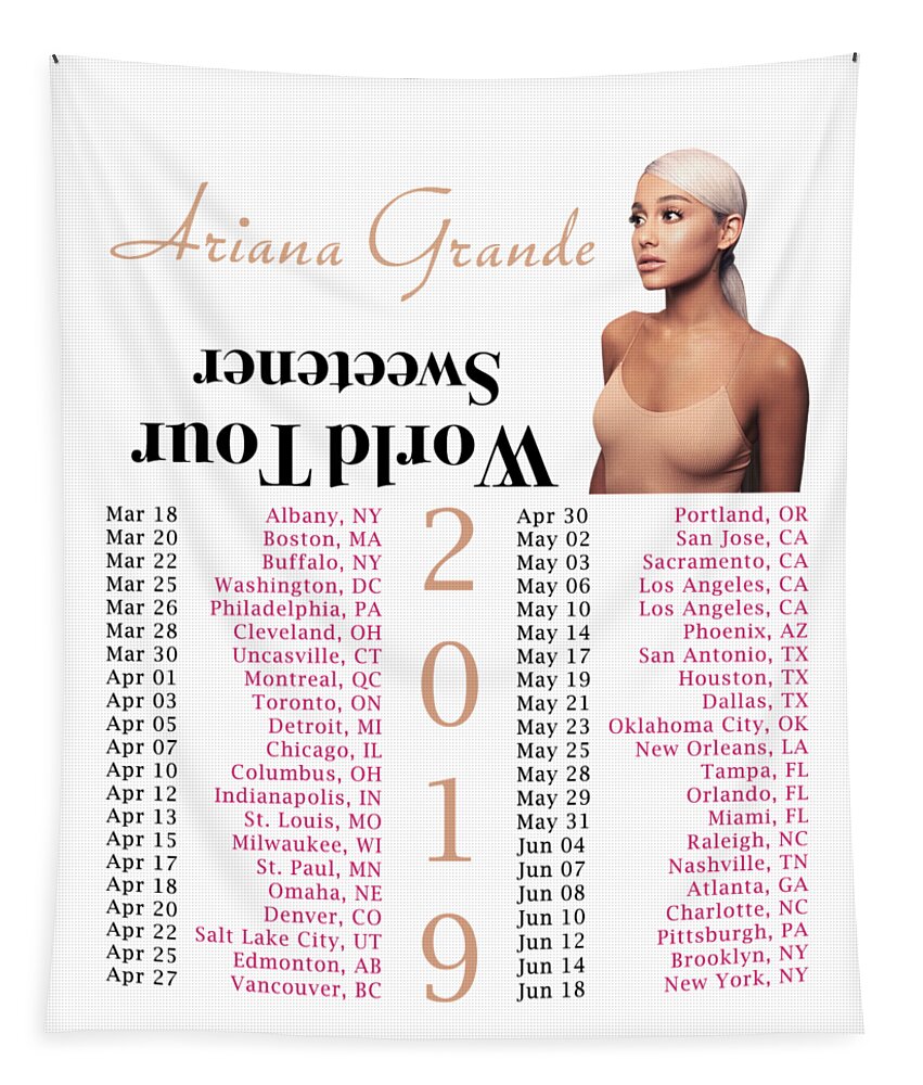 Frame Art Tour Dates Ariana Grande Sweetener 2019 Kkl03 Tapestry
