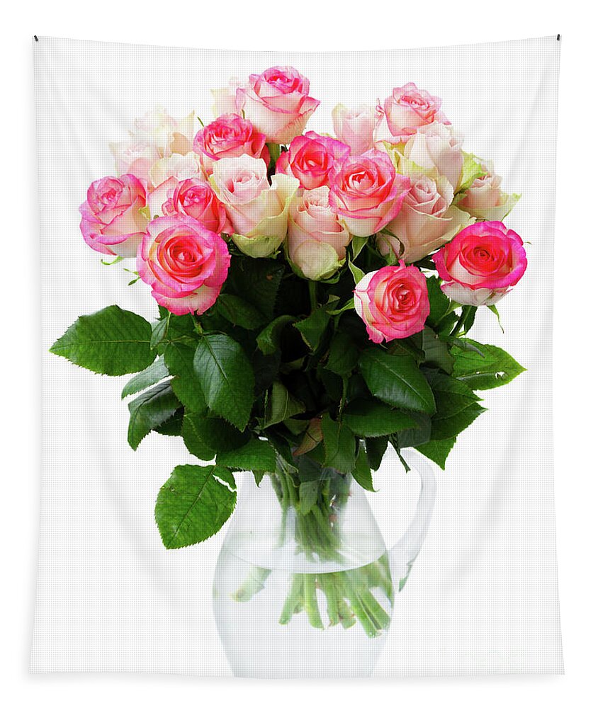 Roses Tapestry featuring the photograph Fresh Rose Flowers by Anastasy Yarmolovich