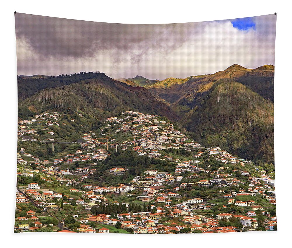 Funchal Tapestry featuring the photograph Funchal Madeira by Tony Murtagh