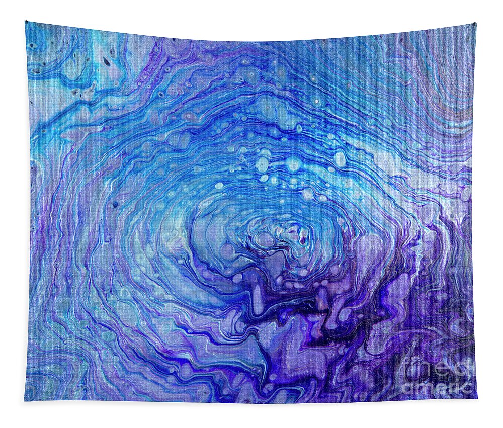 Poured Acrylics Tapestry featuring the painting Galactic Center by Lucy Arnold