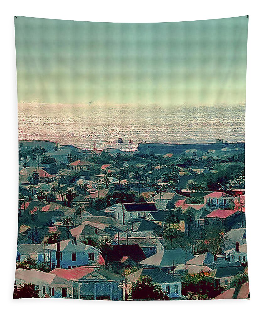 Galveston Tapestry featuring the photograph Galveston Postcard by GW Mireles