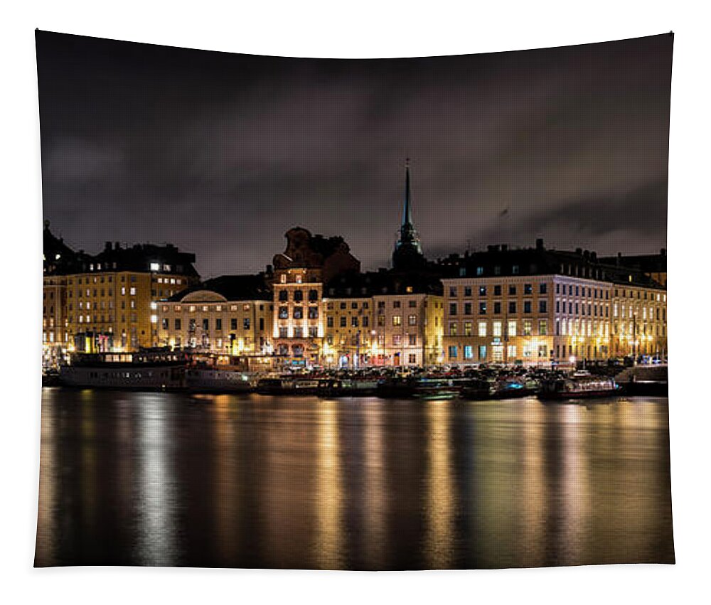 Scandinavia Tapestry featuring the photograph Gamla Stan from Skeppsholmen by David Morefield