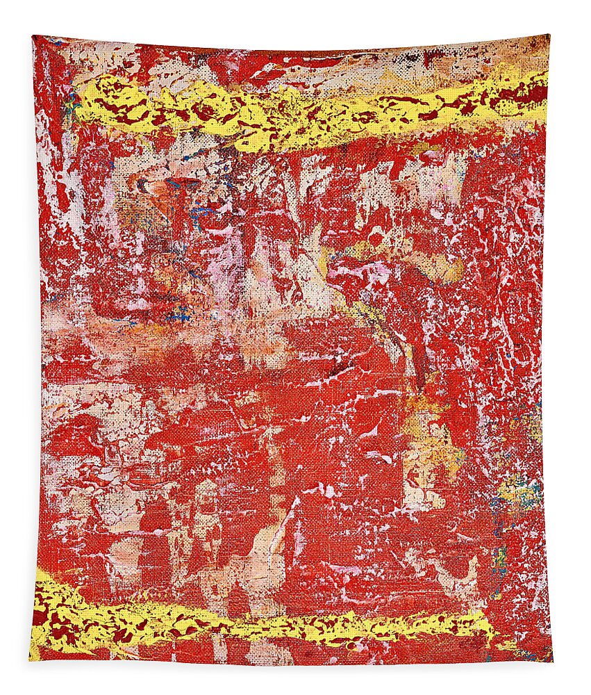 Gamma 11 Tapestry featuring the painting Gamma #11 Abstract by Sensory Art House