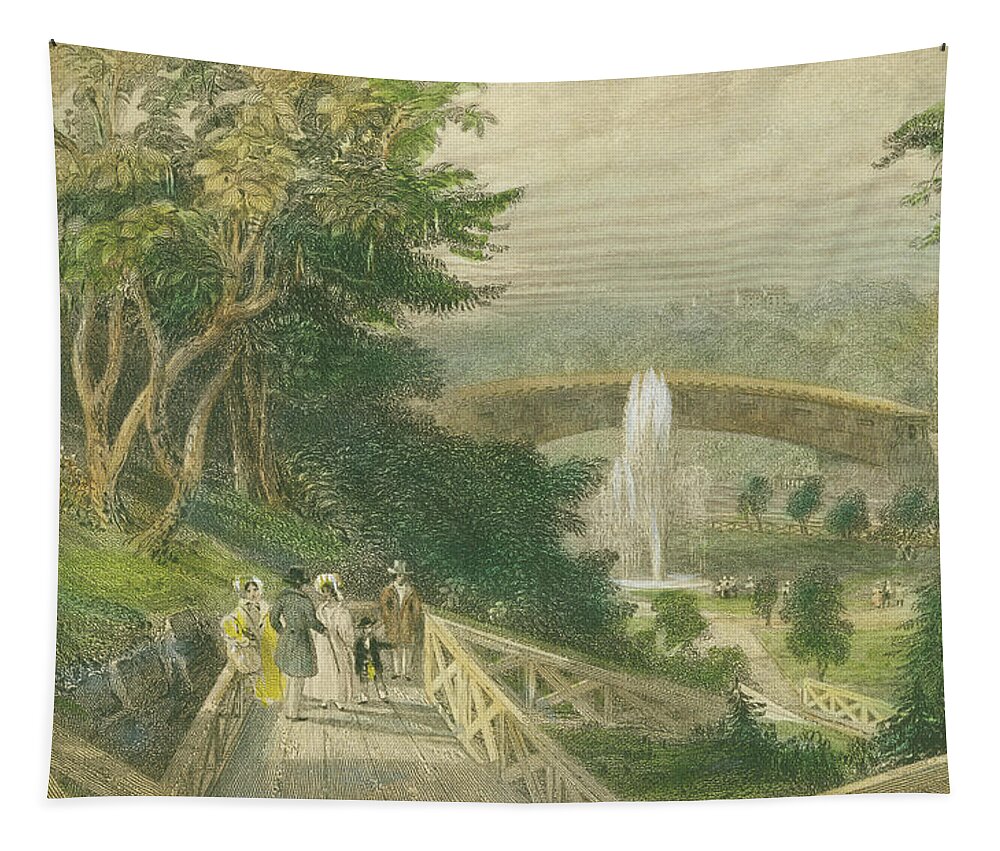Lehman Tapestry featuring the mixed media Garden at Fairmount by William Lehman