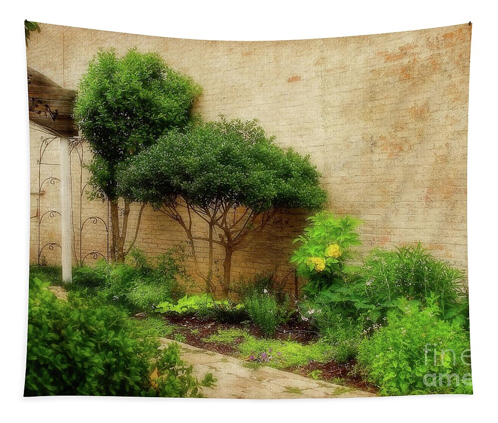 Garden Tapestry featuring the photograph Garden Path by Joan Bertucci
