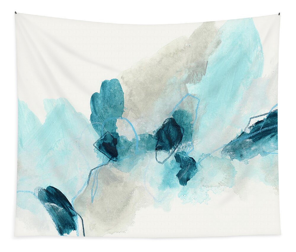 Abstract Tapestry featuring the painting Geode Coast II by June Erica Vess
