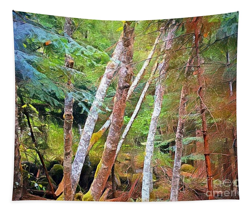 Landscape Tapestry featuring the photograph Ghosts of the Forest by Carol Riddle