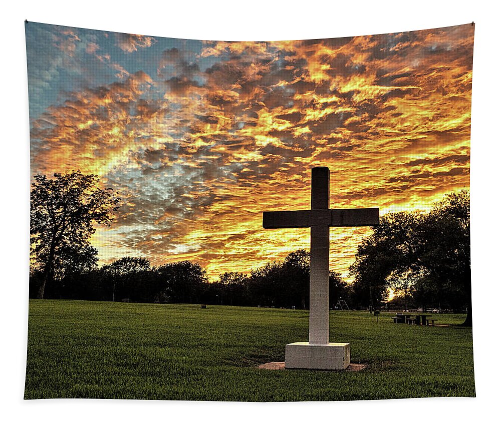 Sunset Tapestry featuring the photograph Glorious Sunset by Jerry Connally