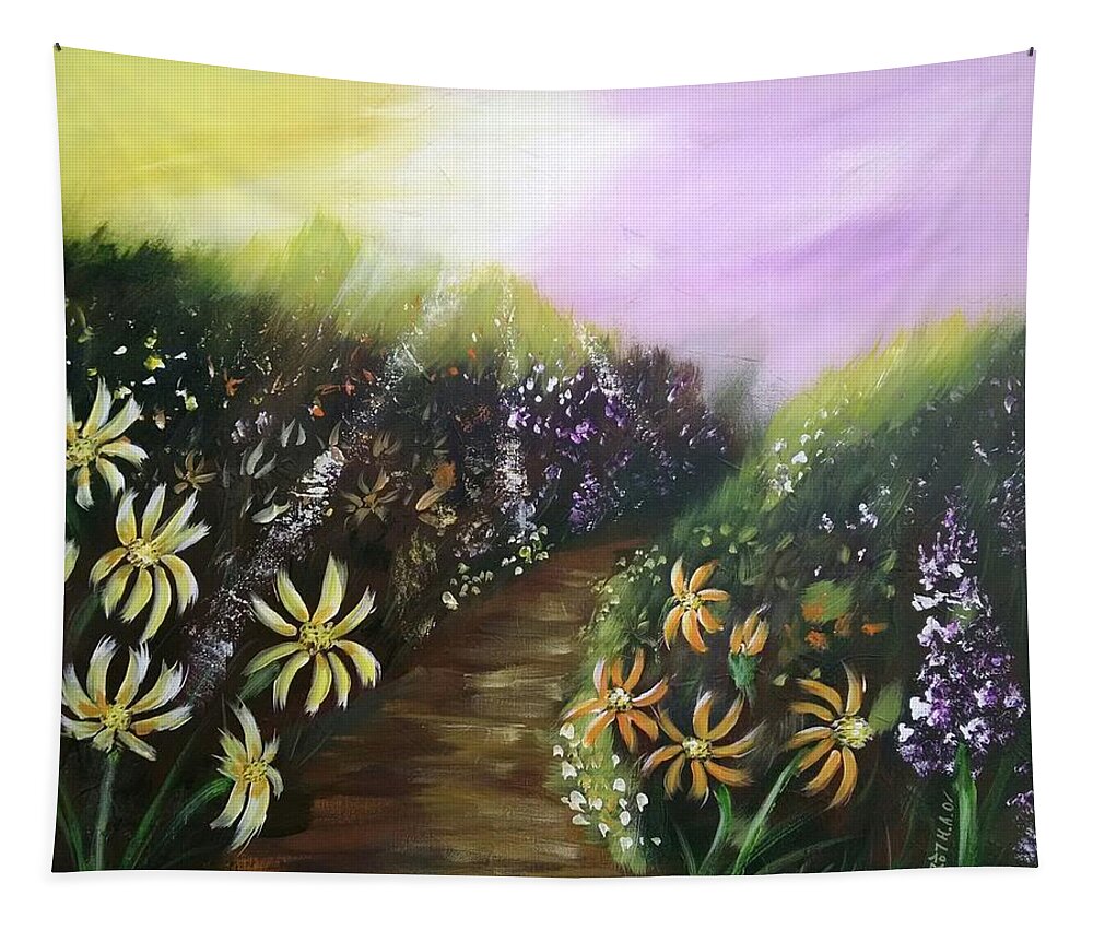 Wildflowers Tapestry featuring the painting Going Somewhere by Helian Cornwell