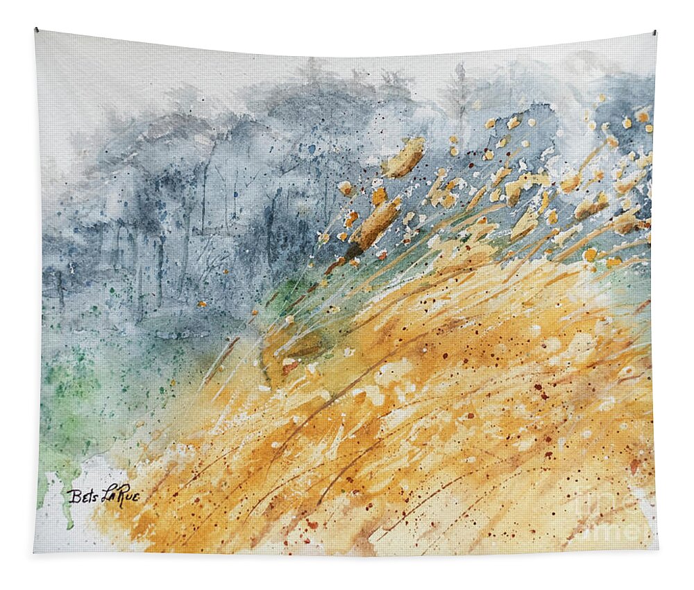 Watercolor Tapestry featuring the painting Golden Grasses by Betty LaRue