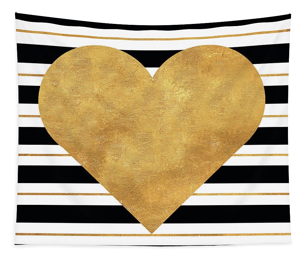 Golden Tapestry featuring the painting Golden Heart by Sd Graphics Studio