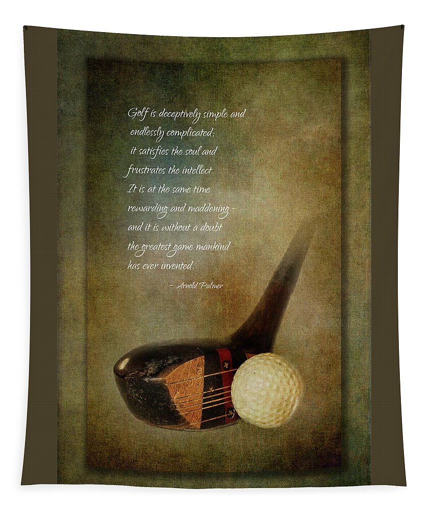 Photography Tapestry featuring the digital art Golf Wisdom by Terry Davis