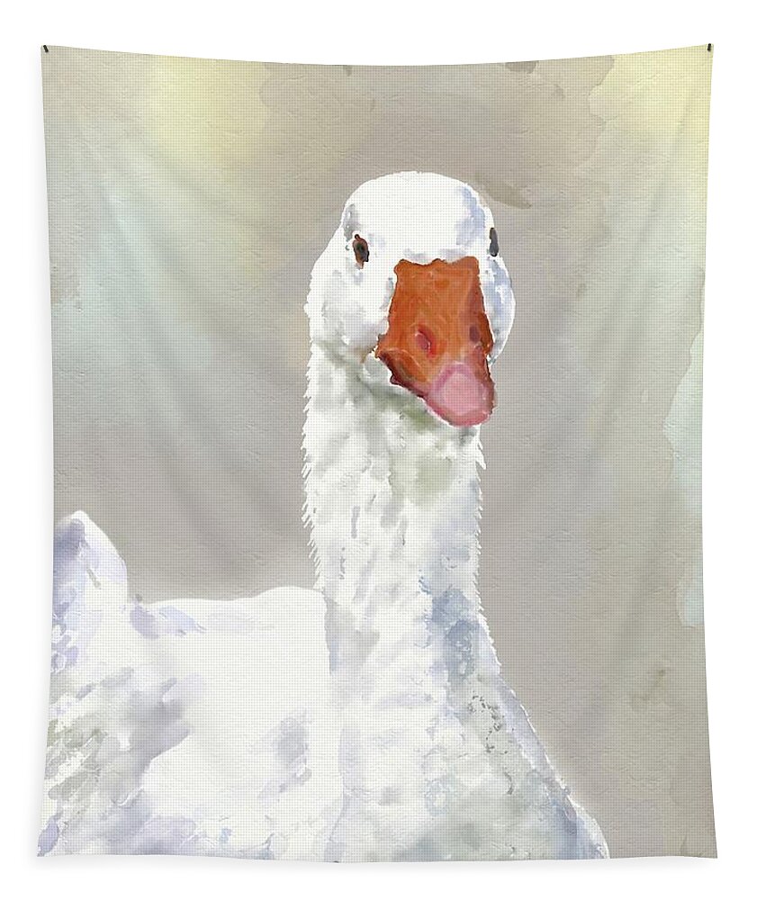 Goose Tapestry featuring the painting Goose by Diane Chandler
