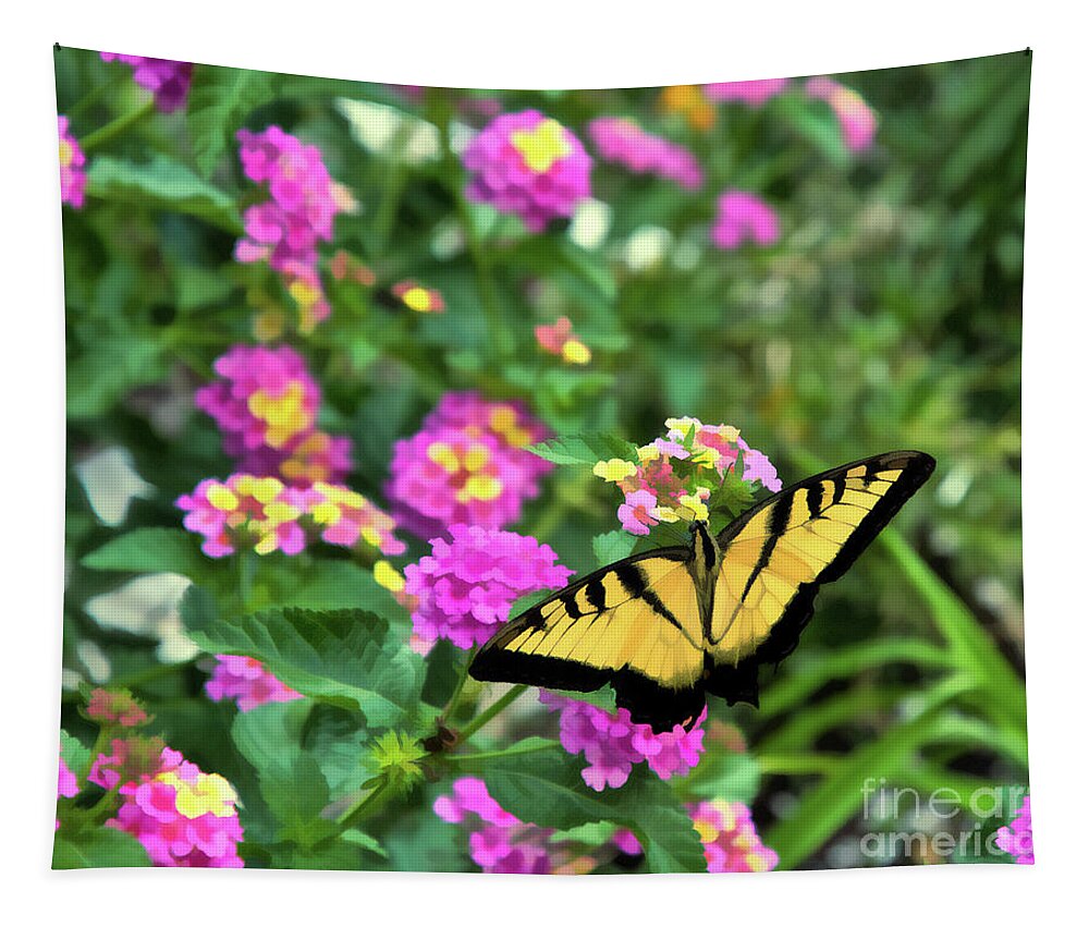 Nature Tapestry featuring the photograph Graceful Swallowtail by Amy Dundon