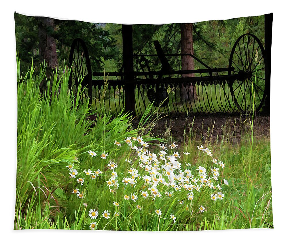 Farm Equipment Tapestry featuring the photograph Grand Lake Peace by Peggy Dietz