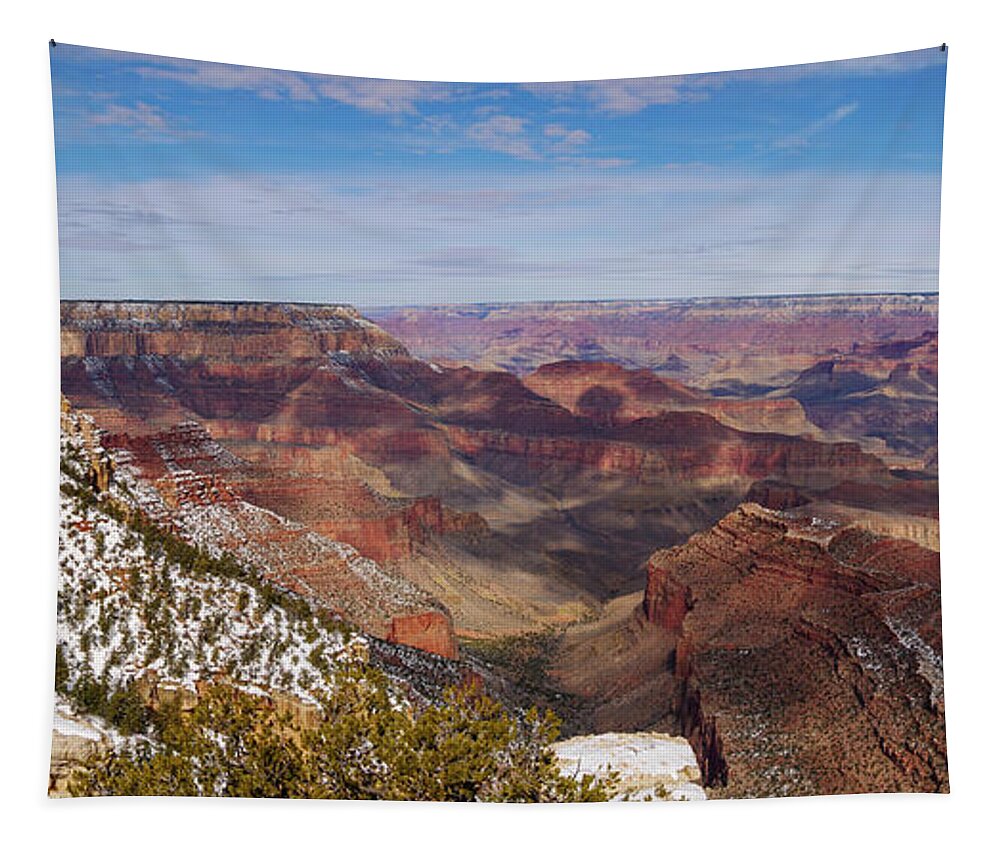 American Southwest Tapestry featuring the photograph Grandview Point Panorama by Todd Bannor