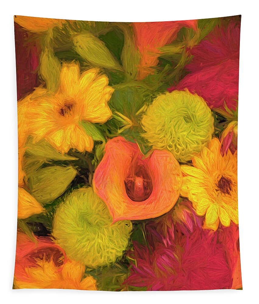 Impressionism Tapestry featuring the photograph Granville Bouquet 4 by Ginger Stein