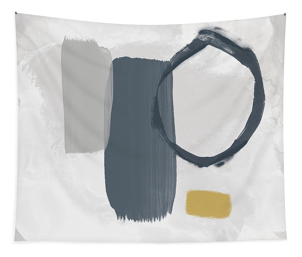 Abstract Tapestry featuring the mixed media Grayscale 2- Abstract Art by Linda Woods by Linda Woods