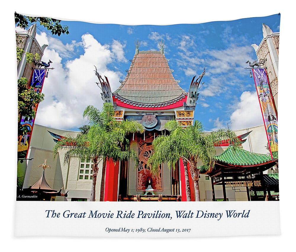 Great Movie Ride Pavilion Tapestry featuring the photograph Great Movie Ride Pavilion, Walt Disney World by A Macarthur Gurmankin