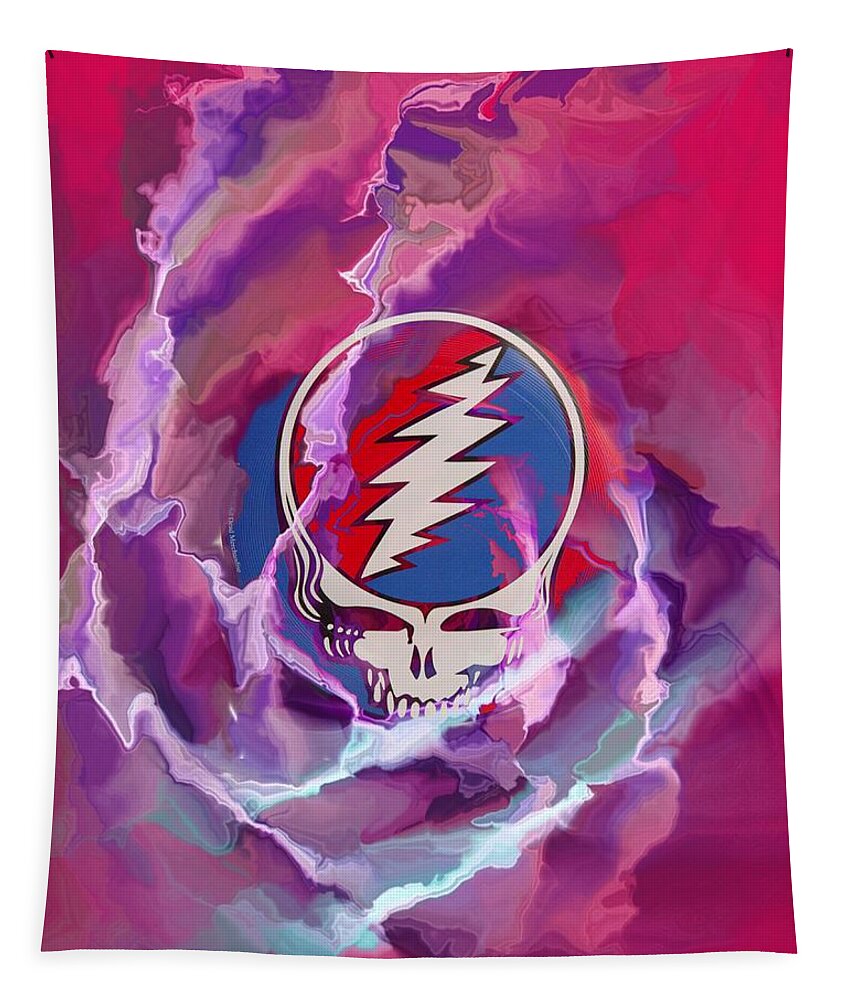 Grateful Dead Tapestry featuring the digital art Greatful Rose by David Lane