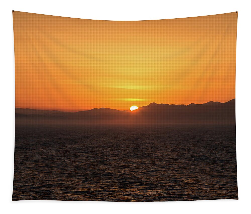 Greece Tapestry featuring the photograph Grecian Sunrise by John Daly
