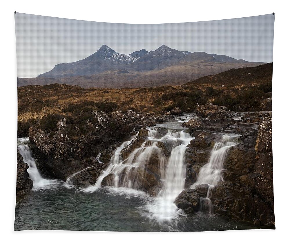 Sligachan Tapestry featuring the photograph Grey Skies over the Cuillin by Stephen Taylor
