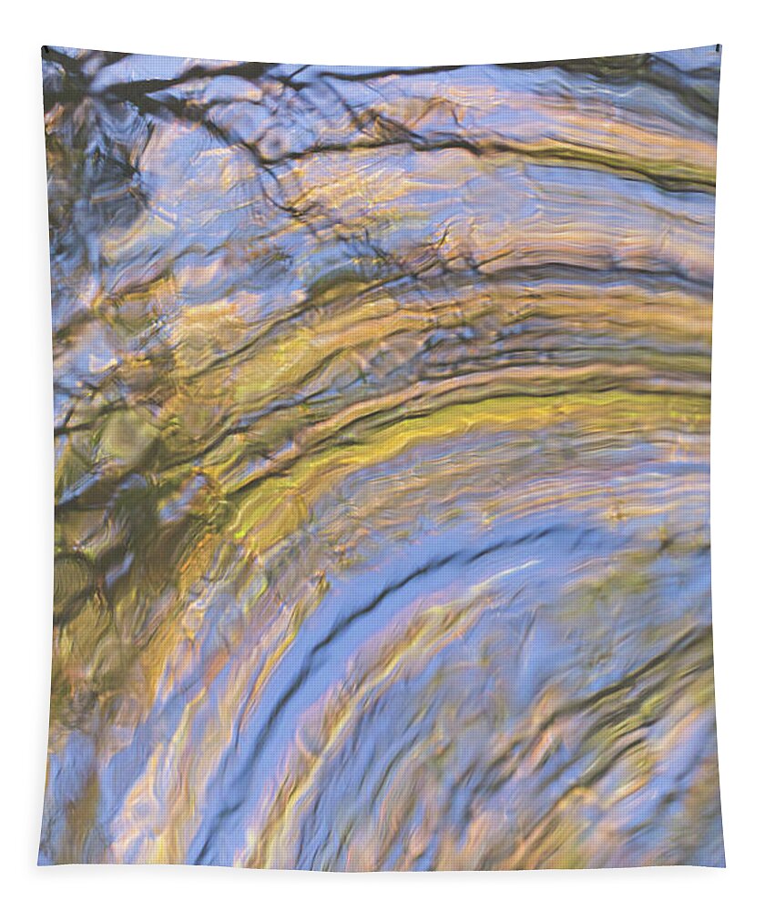 Groovy Tapestry featuring the photograph Groovy Autumn Reflections by Anita Nicholson