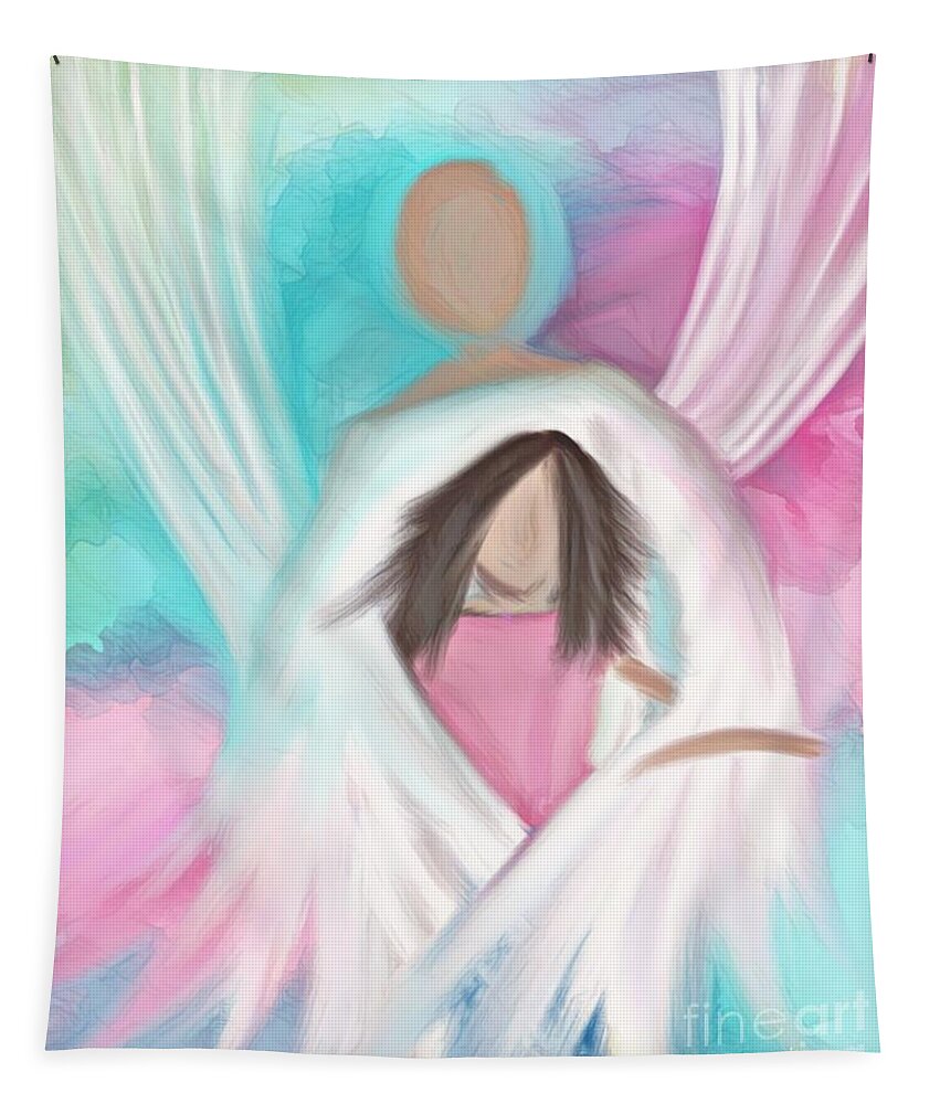 Prophet I Tapestry featuring the digital art Guardian Angel by Jessica Eli