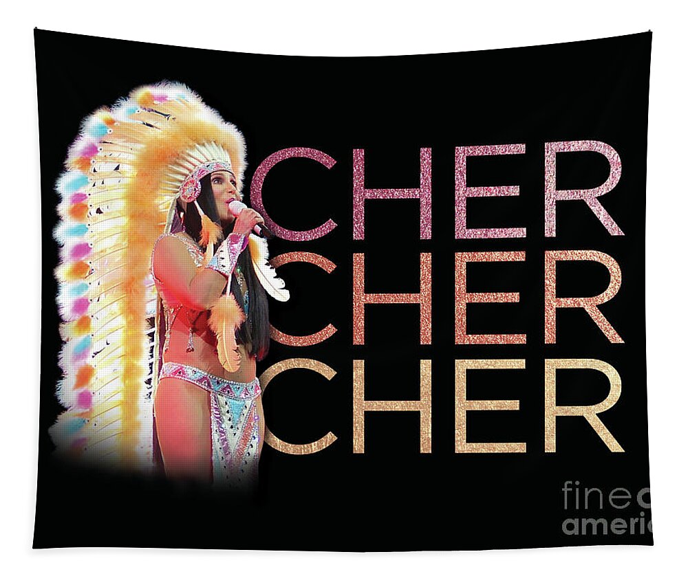 Cher Tapestry featuring the digital art Half Breed Cher by Cher Style