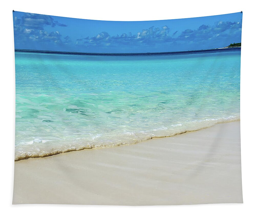 Bahamas Tapestry featuring the photograph Half Moon Cay Beach 2 by Dawn Richards