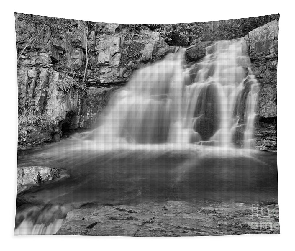 Hawk Falls Tapestry featuring the photograph Hawk Falls Canyon Black And White by Adam Jewell