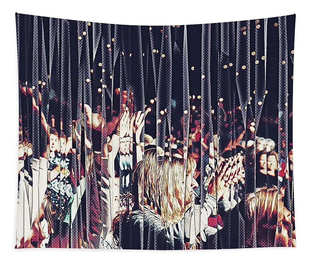 Concert Tapestry featuring the digital art Hear The Band by Phil Perkins