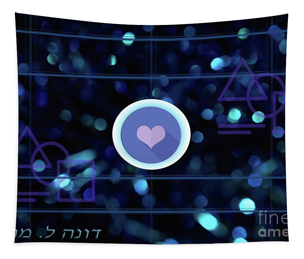 Heart Icon Tapestry featuring the digital art Heart Glitter by Donna L Munro