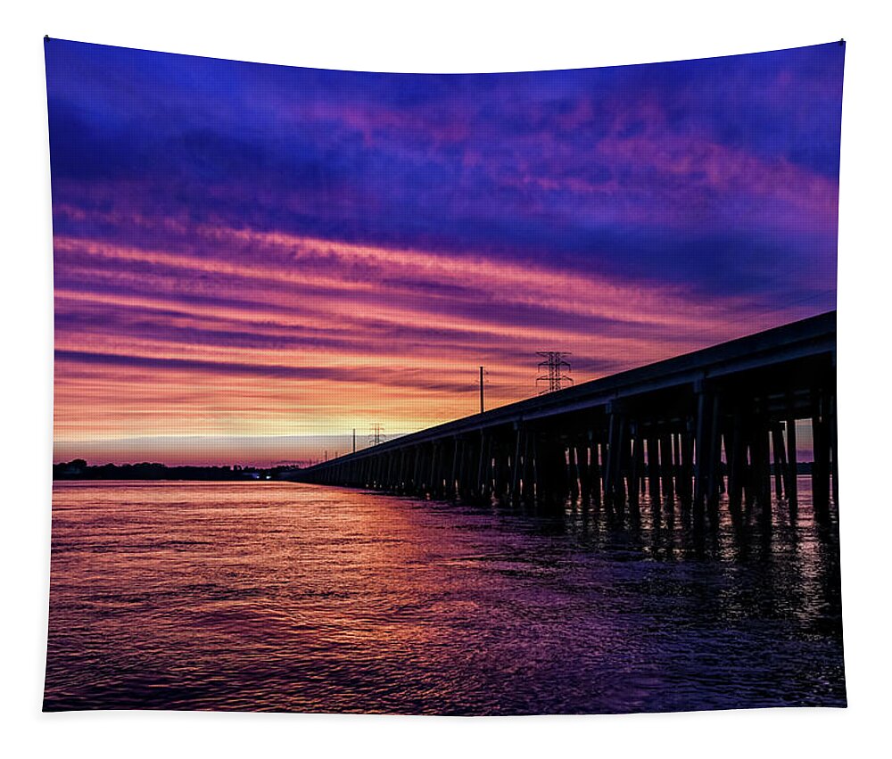 Sunset Tapestry featuring the photograph Hilton Head Sky by Joseph Caban