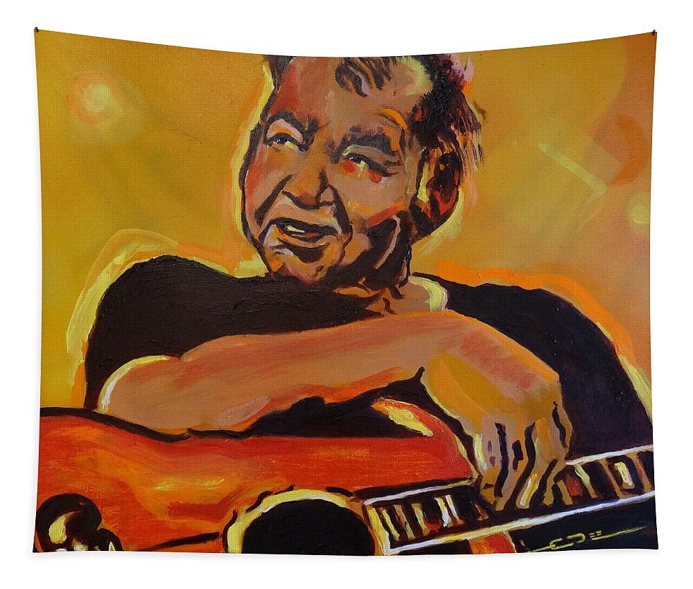 John Prine Tapestry featuring the painting His Pumpkin's Little Daddy by Eric Dee