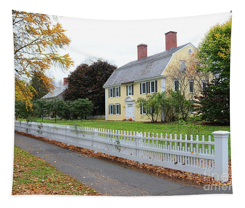 Historic Deerfield Tapestry featuring the photograph Historic Deerfield Massachusetts 3913 by Jack Schultz