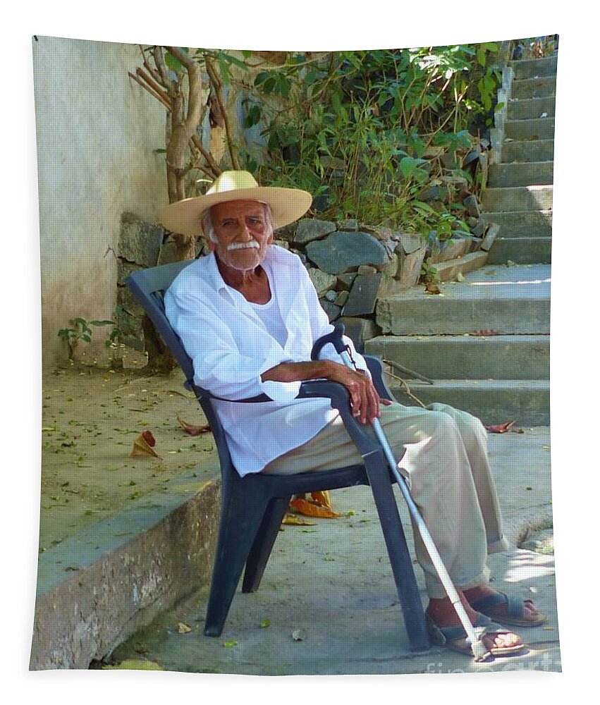 Mexican Man Tapestry featuring the photograph Hola Senor by Rosanne Licciardi