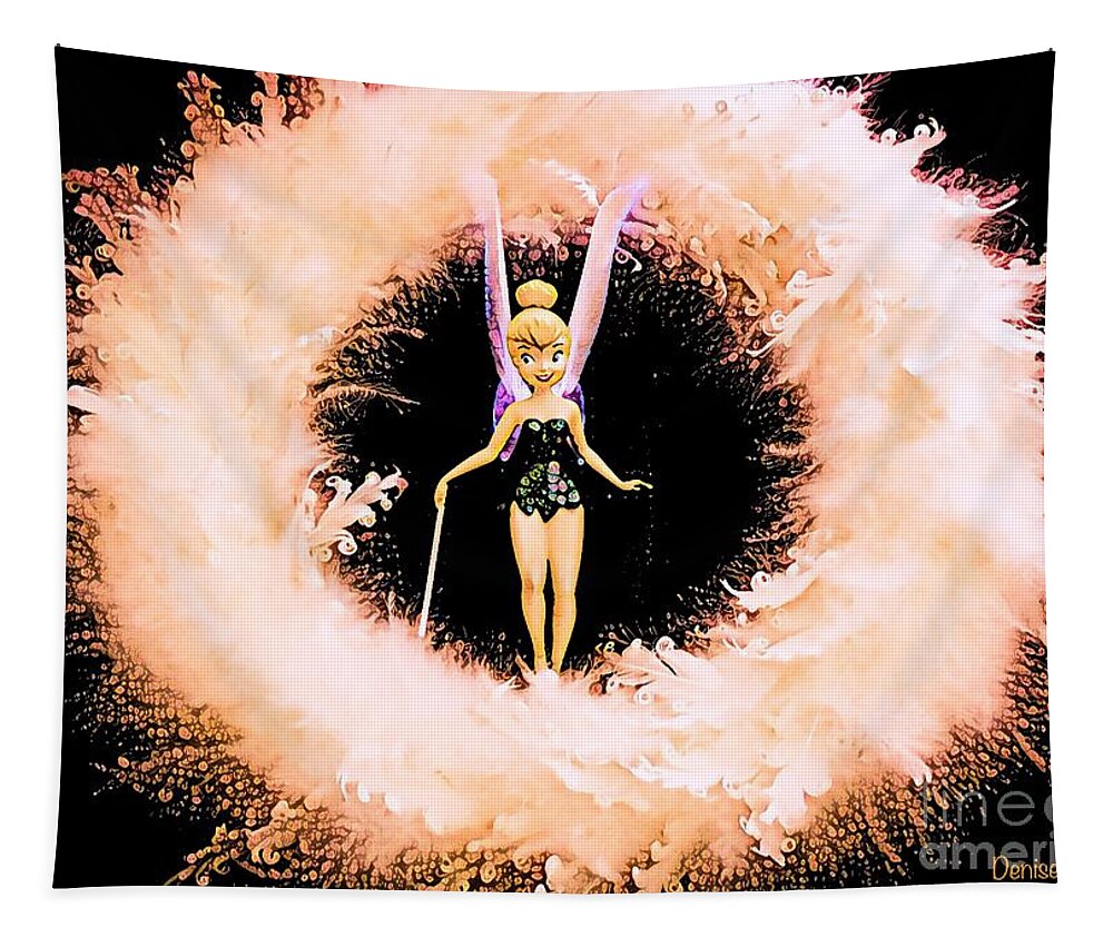Tinkerbell Tapestry featuring the digital art Holiday Magic by Denise Railey