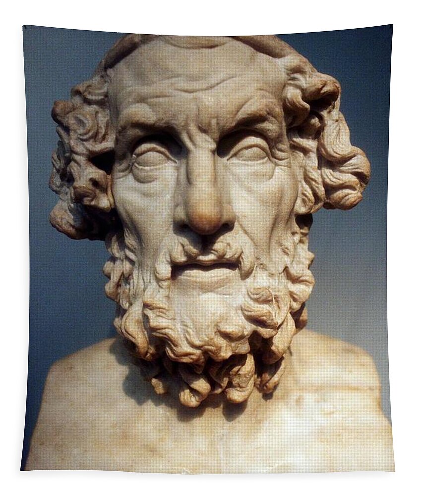 Homer, Greek Epic Poet Credited With Authorship Of The Iliad And The  Odyssey Tapestry by Greek School - Fine Art America