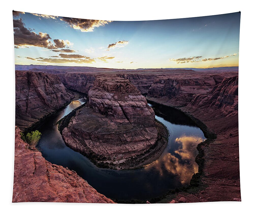 River Tapestry featuring the photograph Horseshoe Bend 3 by Hans Partes